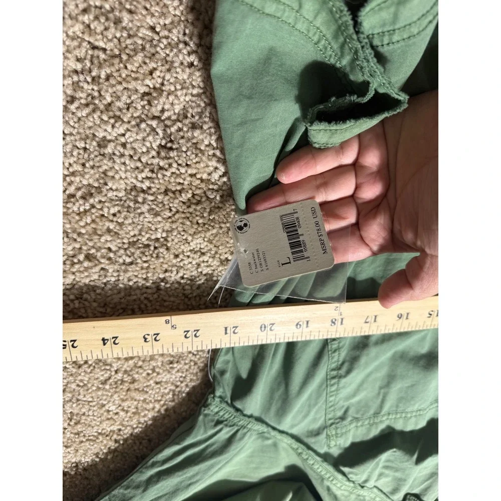 NWT We The‎ Free Free People C Back To It Button Down Shirt Olive Green Size L L